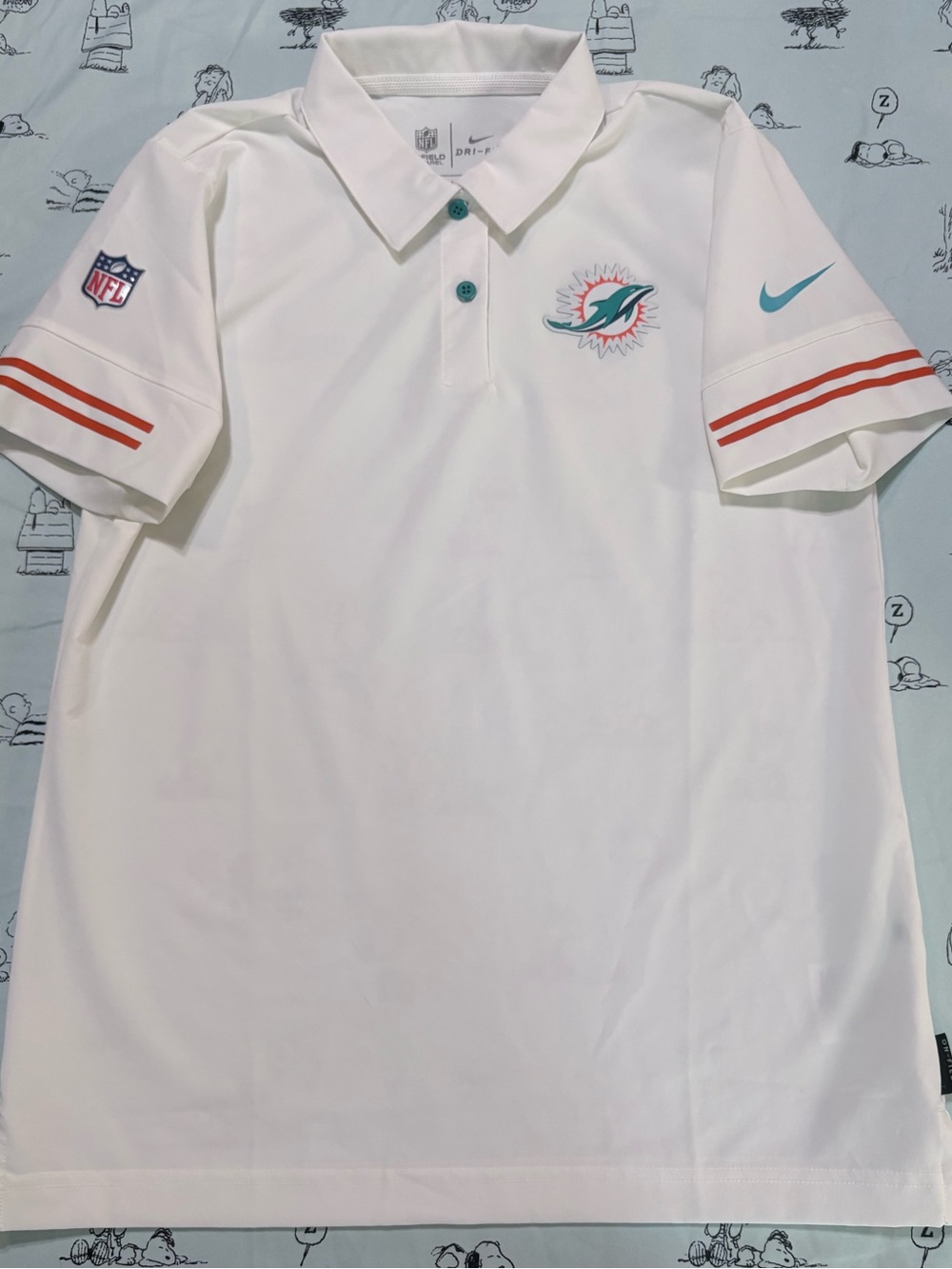 Nike Miami Dolphins On Field Womens Polo Shirt Size Small Dri-Fit NFL White